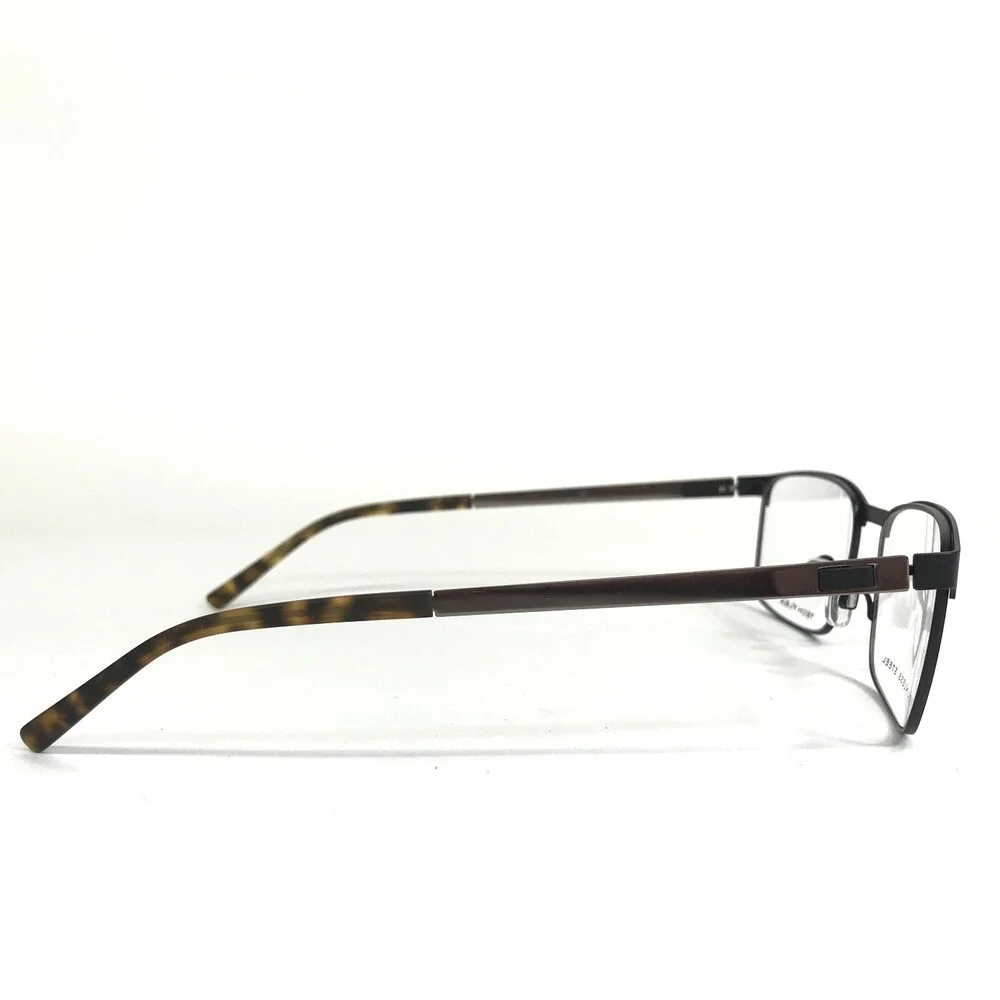 Tech Flex Large Eyeglasses Frames 30148S SP11 Black Silver Square 54-18-145